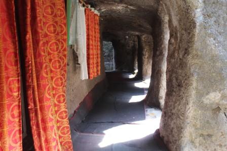 Inside Adadi Mariam Rock Church near Addis Ababa